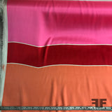 Wide-Striped Silk Charmeuse Panel - Pink/Tangerine/Red