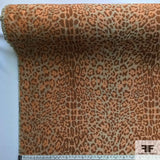 Metallic Cheetah Brocade - Copper/Orange/Gold