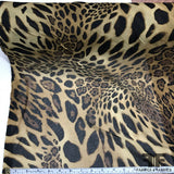 Cheetah Printed Stretch Mesh - Tan/Brown/Black