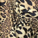 Cheetah Printed Stretch Mesh - Tan/Brown/Black - Fabrics & Fabrics
