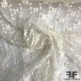 Floral Embroidered Tulle - Ivory