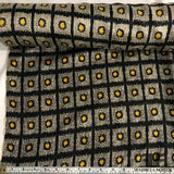 Abstract Geometric Silk Jacquard - Black/Beige/Mustard