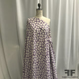 Floral Silk Jacquard - Purple/ Off White