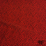 Italian Polka Dot Silk Crepe de Chine - Red/Black
