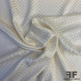 Silk Houndstooth Jacquard - Off White