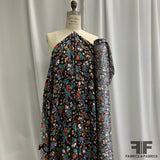 Floral Silk Jacquard - Black/Multicolor