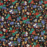 Floral Silk Jacquard - Black/Multicolor