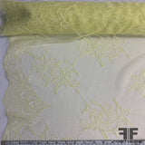 Floral Scalloped Lace - Lemon Yellow