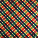 Plaid Printed Silk Jacquard - Multicolor