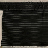 Striped Printed Silk Jacquard - Black/Beige