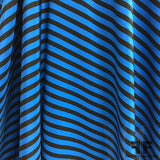 Striped Crepe de Chine - Blue/Black