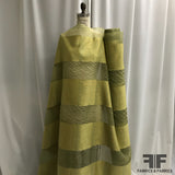 Novelty Striped Organza - Green/Gold