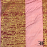 Novelty Striped Organza - Red/Gold