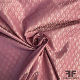 Paisley Silk Taffeta Jacquard - Pink/White