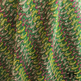 Paisley Embroidered/Sequined Silk Blend - Green/Pink/Yellow