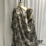 Abstract Brocade - Nude Pink/White Silver/Brown