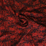Floral Printed Rayon Twill - Maroon / Red