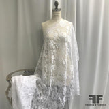 French Chantilly Lace, Slight Sheen - White