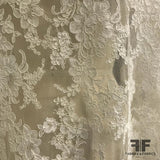 French Alencon Bridal Lace, Eyelash Scallops - Light Ivory