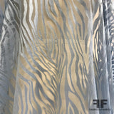 Italian Burnout Netting Zebra Pattern - Blue