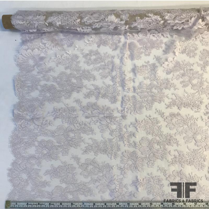French Chantilly Lace - Light Lavender – Fabrics & Fabrics