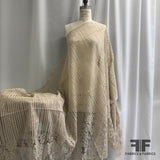 French Chantilly Border Pattern Lace - Nude