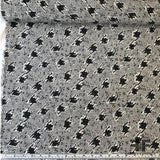 Abraham Houndstooth Chevron Printed Silk Crepe de Chine - White/Black