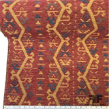 Chenille Home Decorative Jacquard - Red/Yellow/Blue