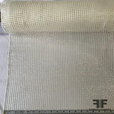 Sequined Netting - White