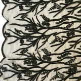 Floral Beaded/Embroidered Netting - Black