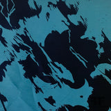 Abstract Silk Shantung - Blue/Navy