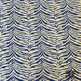 Animal Printed Cotton Piqué - Blue/White