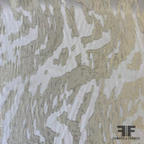 Italian Abstract Fil Coupé Metallic Silk Chiffon Blend - Gold/White