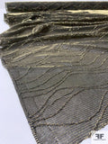 Metallic Micro-Pleated Stretch Knit - Black/Gold