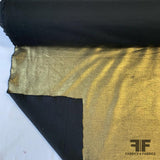 Gold Foil Printed Ponte Knit - Gold/Black