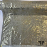 Gold Foil Distress Printed Poly Spandex Knit - Gold/Grey