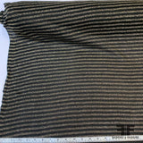 Metallic Striped Rayon Knit - Gold/Black