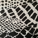 Italian Animal Printed Silk Jacquard Blend - Black/White