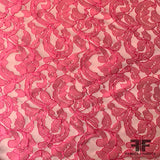Italian Lace Patterned Brocade - Magenta