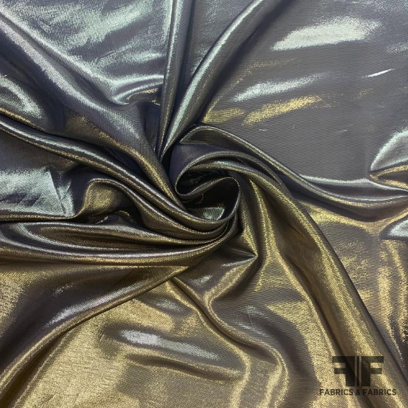 Sheer Metallic Lamé - Gold/Black