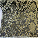 Ralph Lauren Geometric Art Deco Fil Coupé Silk Lamé - Bronze/Black