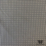 Italian Metallic Houndstooth Stretch Cotton Suiting - Black/Pale Nude