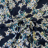 Trailing Orchid Rayon Crepe - Navy/Multicolor