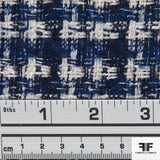 Checkered Wool Tweed - Blue - Fabrics & Fabrics NY