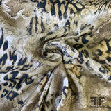 Cheetah/Jean Printed Linen - Beige/Brown