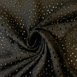Italian Embroidered Linen - Black