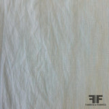 Italian Subtle Striped Cotton Faille-Chambray - Seafoam/Yellow