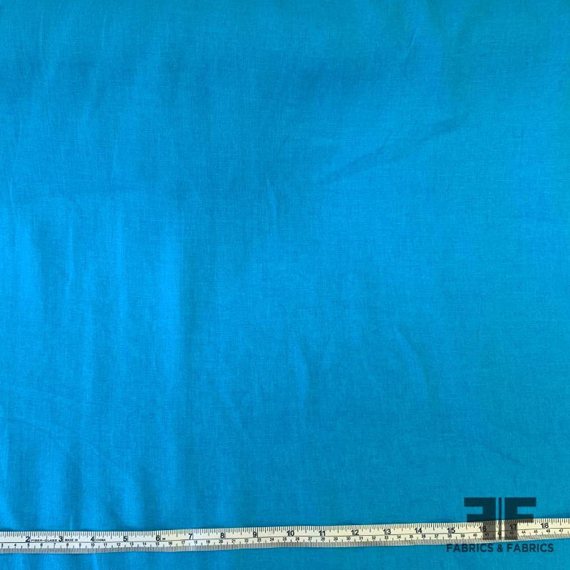 Natural Woven Linen - Turquoise