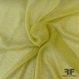 Birds Eye Geometric Silk Chiffon - Lemon Yellow