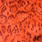 Italian Animal Print Silk/Cotton Satin - Red
